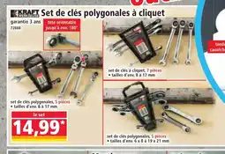 Norma KRAFT Set de clés polygonales à cliquet offre