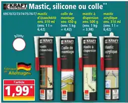 Norma KKRAFT Mastic, silicone ou colle offre
