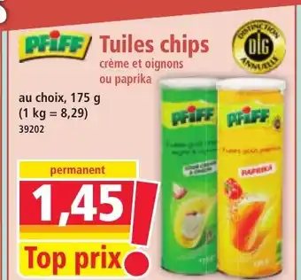 Norma PFIFF Tuiles chips offre
