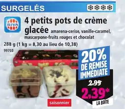 Norma 4 petits pots de crème glacée offre