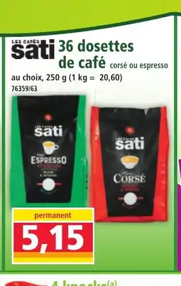 Norma SATI 36 dosettes de café offre