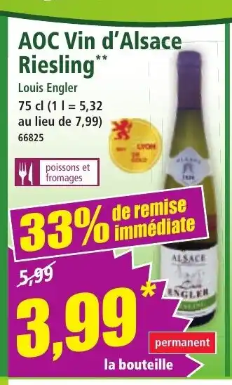 Norma AOC Vin d'Alsace Riesling offre