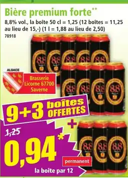 Norma Bière premium forte offre