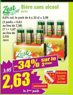 Norma ZEST Bière sans alcool Bière sans alcool offre