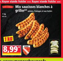 Norma Mix saucisses blanches à griller offre