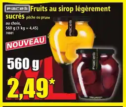 Norma Fruits au sirop légèrement offre