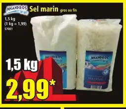 Norma MEANDROS Sel marin gros ou fin offre