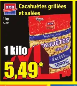 Norma XOX Cacahuètes grillées et salées offre