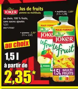 Norma JOKER Jus de fruits offre