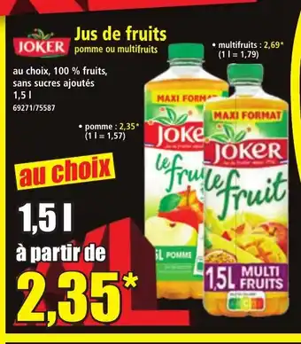 Norma JOKER Jus de fruits offre