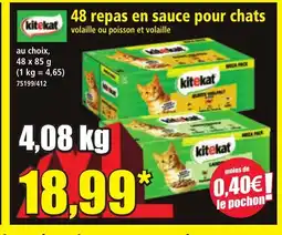 Norma 48 repas en sauce pour chats offre