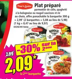 Norma PAUL & LOUISE lat préparé offre