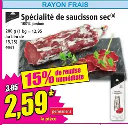 Norma Spécialité de saucisson sec offre