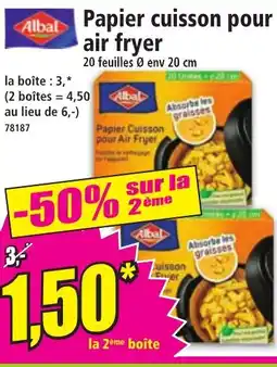 Norma ALBAL Papier Cuisson pour Air Fryer offre