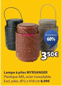 JYSK MYRSANGER Lampe à piles offre