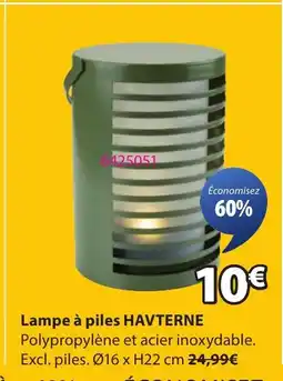 JYSK HAVTERNE Lampe à piles offre
