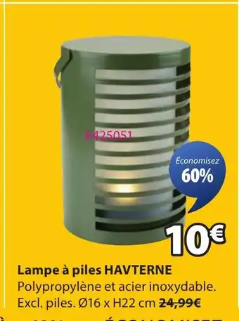 JYSK HAVTERNE Lampe à piles offre