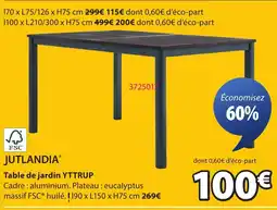 JYSK YTTRUP Table de jardin offre