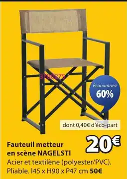JYSK NAGELSTI Fauteuil metteur en scène offre