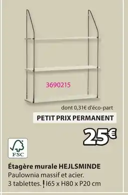 JYSK HEJLSMINDE Étagère murale offre