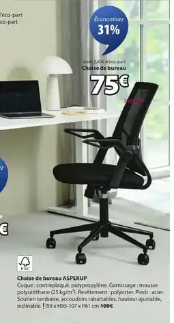 JYSK ASPERUP Chaise de bureau offre