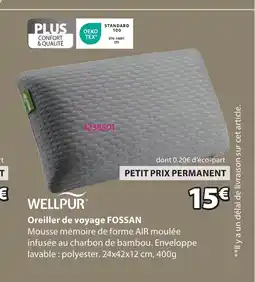 JYSK FOSSAN Oreiller de voyage offre