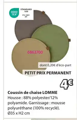 JYSK LOMME Coussn de chaise offre