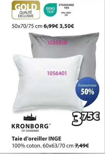 JYSK INGE Taie d'oreiller offre