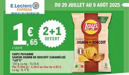E.Leclerc Express LAY'S Chips paysanne saveur oignon de roscoff caramélisé offre