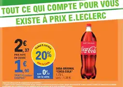 E.Leclerc Express COCA-COLA Soda original offre
