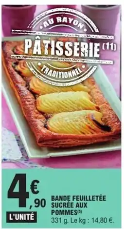 E.Leclerc Express Bande feuilletée sucrée aux pommes offre