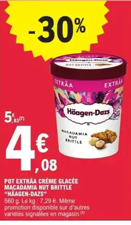 E.Leclerc Express HÄAGEN-DAZS Pot exträa crème glacée macadamia nut brittle offre