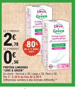 E.Leclerc Express LOVE & GREEN Protège-lingeries offre