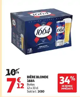 Auchan 1664 Bière blonde offre