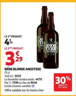 Auchan ANOSTEKE Bière blonde offre