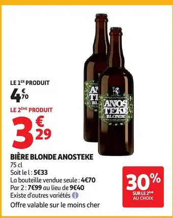 Auchan ANOSTEKE Bière blonde offre