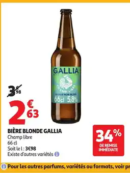 Auchan GALLIA Bière blonde offre