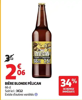 Auchan PÉLICAN Bière blonde offre