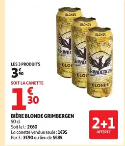 Auchan GRIMBERGEN Bière blonde offre