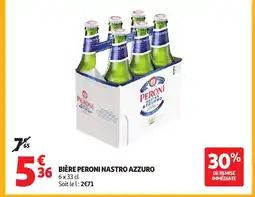 Auchan Bière peroni nastro azzuro offre
