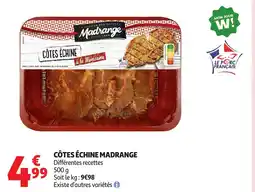 Auchan MADRANGE Côtes échine offre