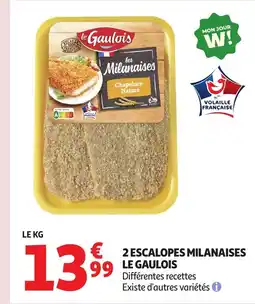 Auchan LE GAULOIS 2 escalopes milanaises offre
