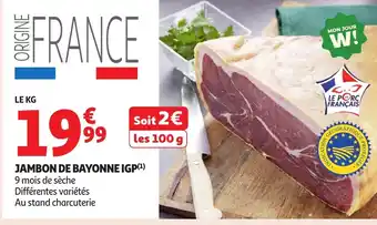 Auchan Jambon de bayonne igp offre