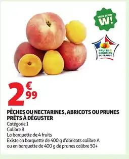 Auchan Pêches ou nectarines, abricots ou prunes prêts à déguster offre