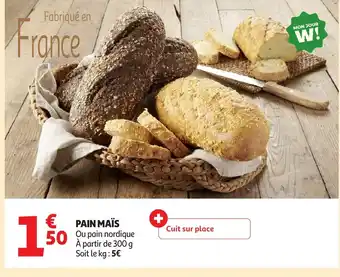 Auchan Pain maïs offre