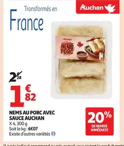 Auchan AUCHAN Nems porc avec sauce offre