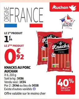 Auchan AUCHAN Knacks au porc offre