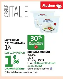 Auchan AUCHAN Burrata offre