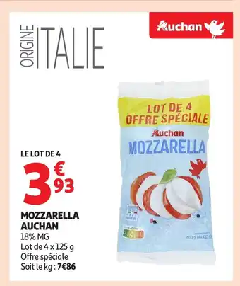 Auchan AUCHAN Mozzarella offre