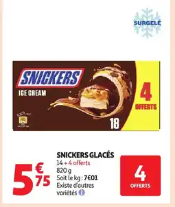 Auchan SNICKERS Glacés offre